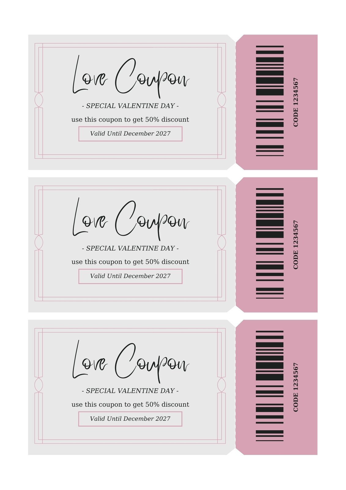 Free Printable Love Templates