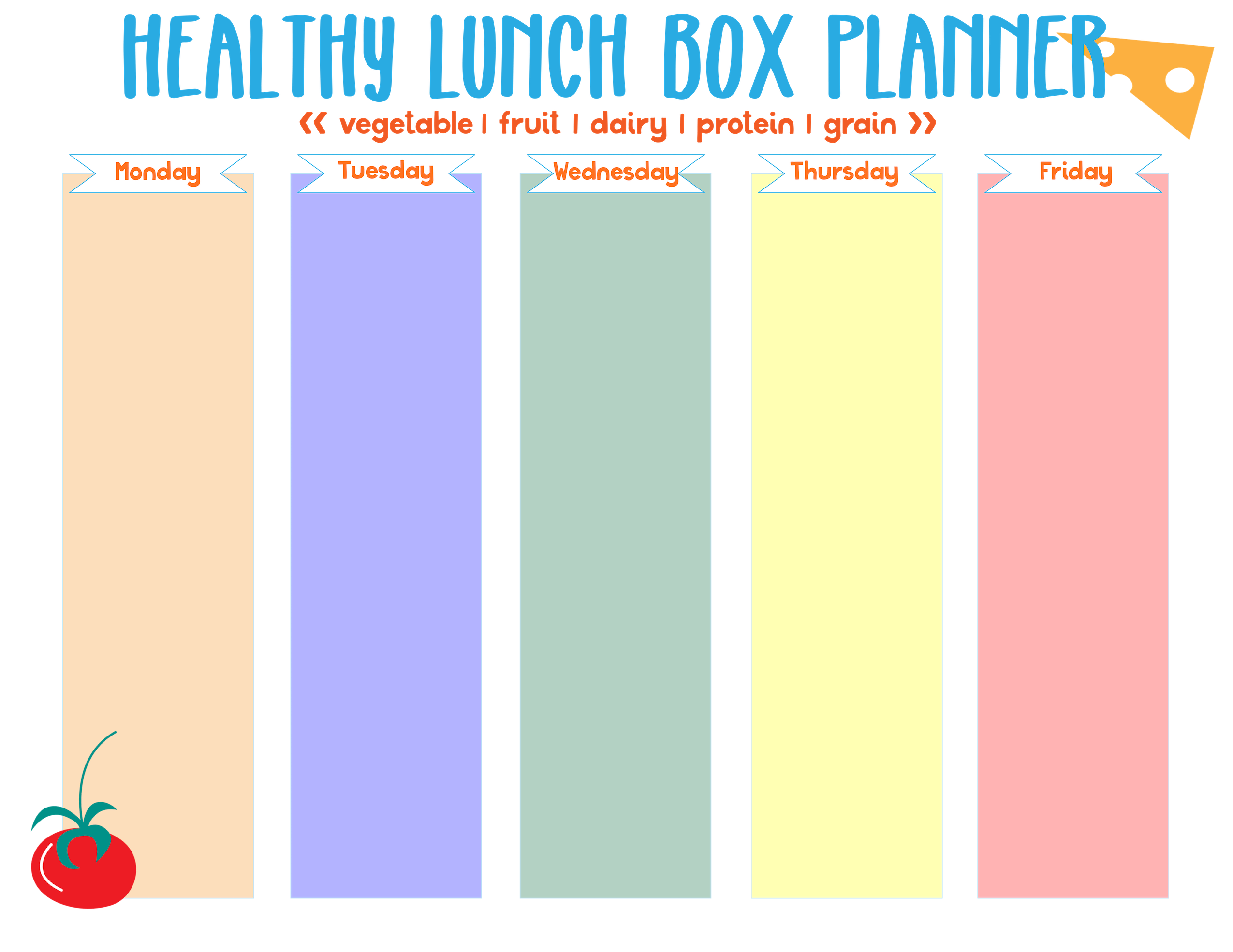 Free Printable Lunch Box Planner Simply Being Mommy