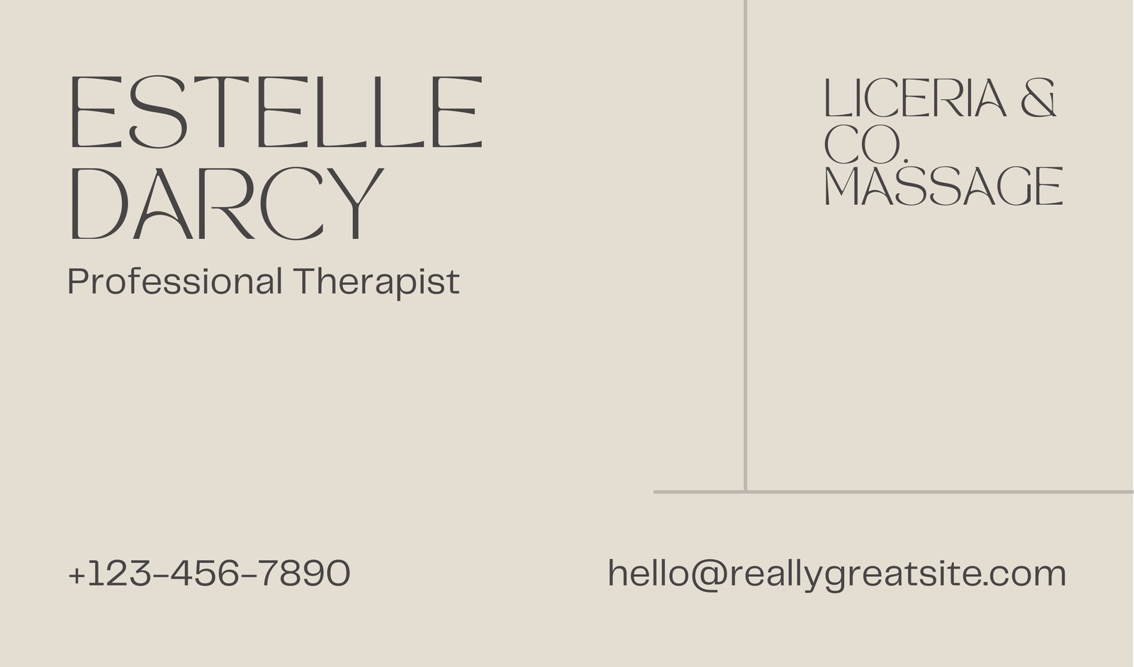 Free Printable Massage Business Card Template