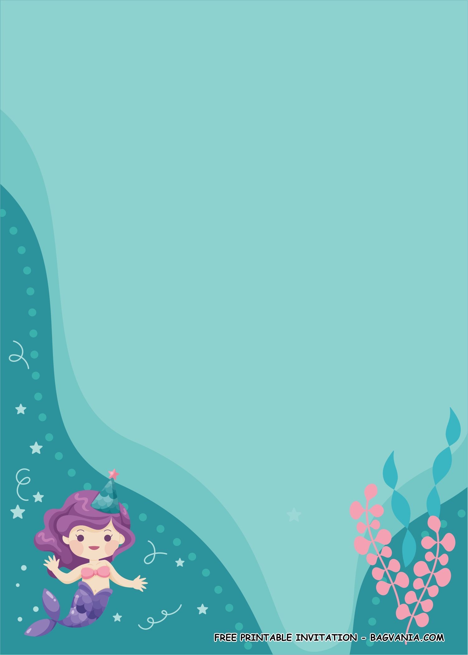 Free Printable Mermaid Birthday Party Kits Templates Worksheets Free Printable Mermaid Birthday Party Kits Templates Worksheets