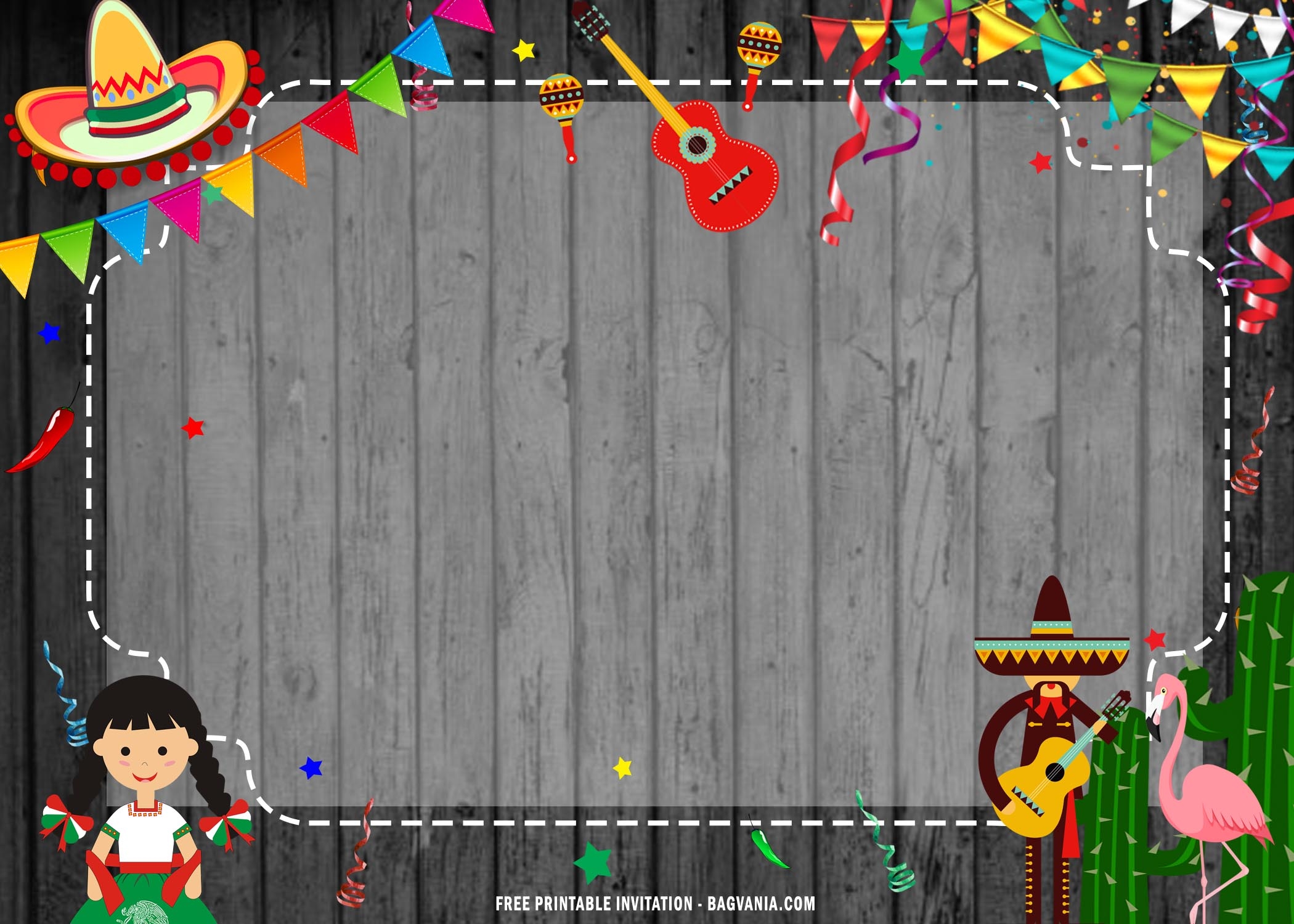 Free Printable Mexican Fiesta Invitation Templates