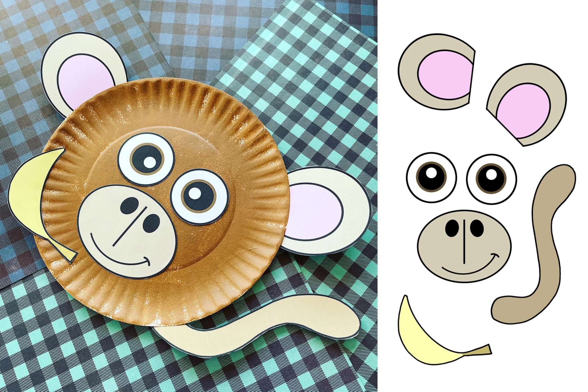 Free Printable Monkey Craft Template