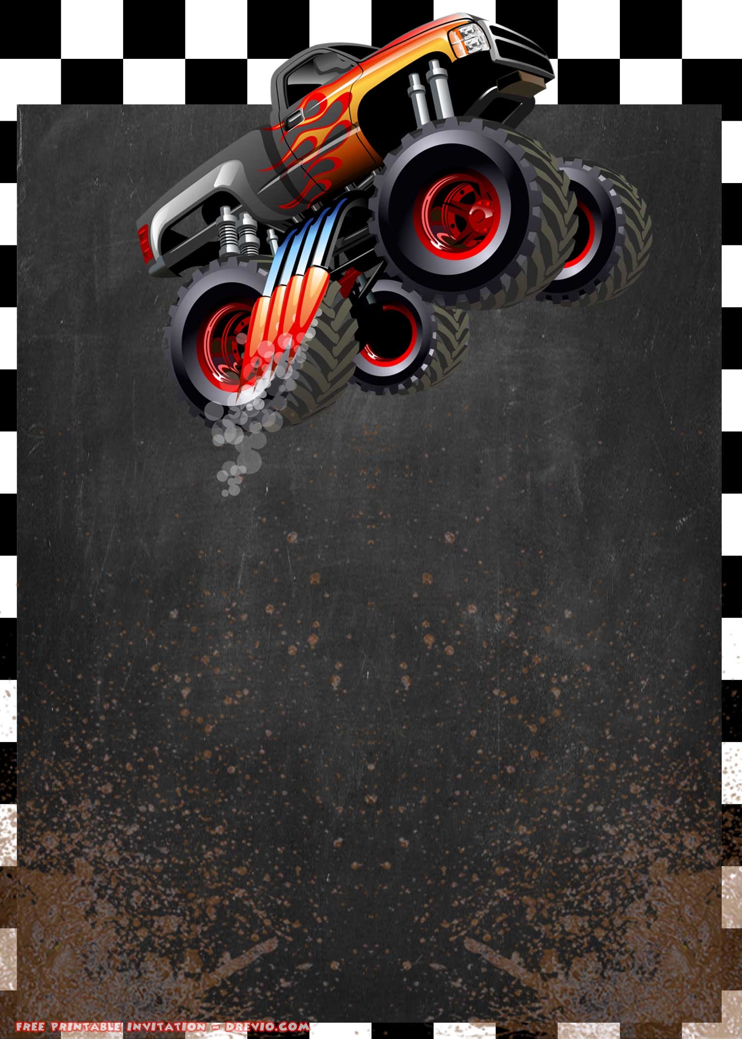 FREE Printable Monster Truck Invitation Templates UPDATED FREE Printable Monster Truck Invitation Templates UPDATED