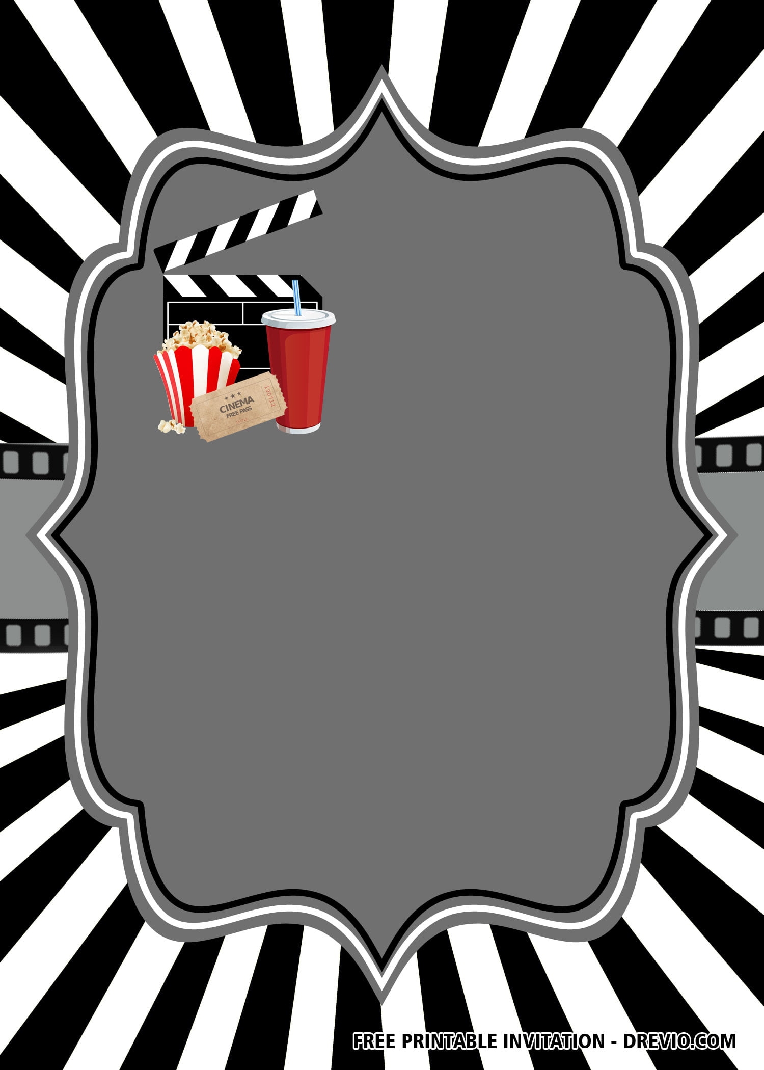 FREE Printable Movie Invitation Templates