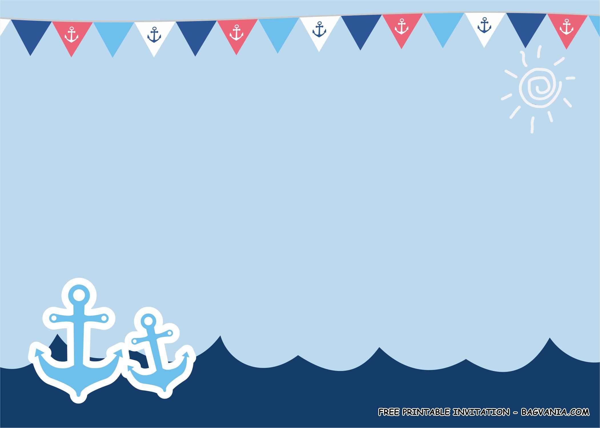 FREE PRINTABLE Nautical Birthday Party Kits Template FREE PRINTABLE Nautical Birthday Party Kits Template