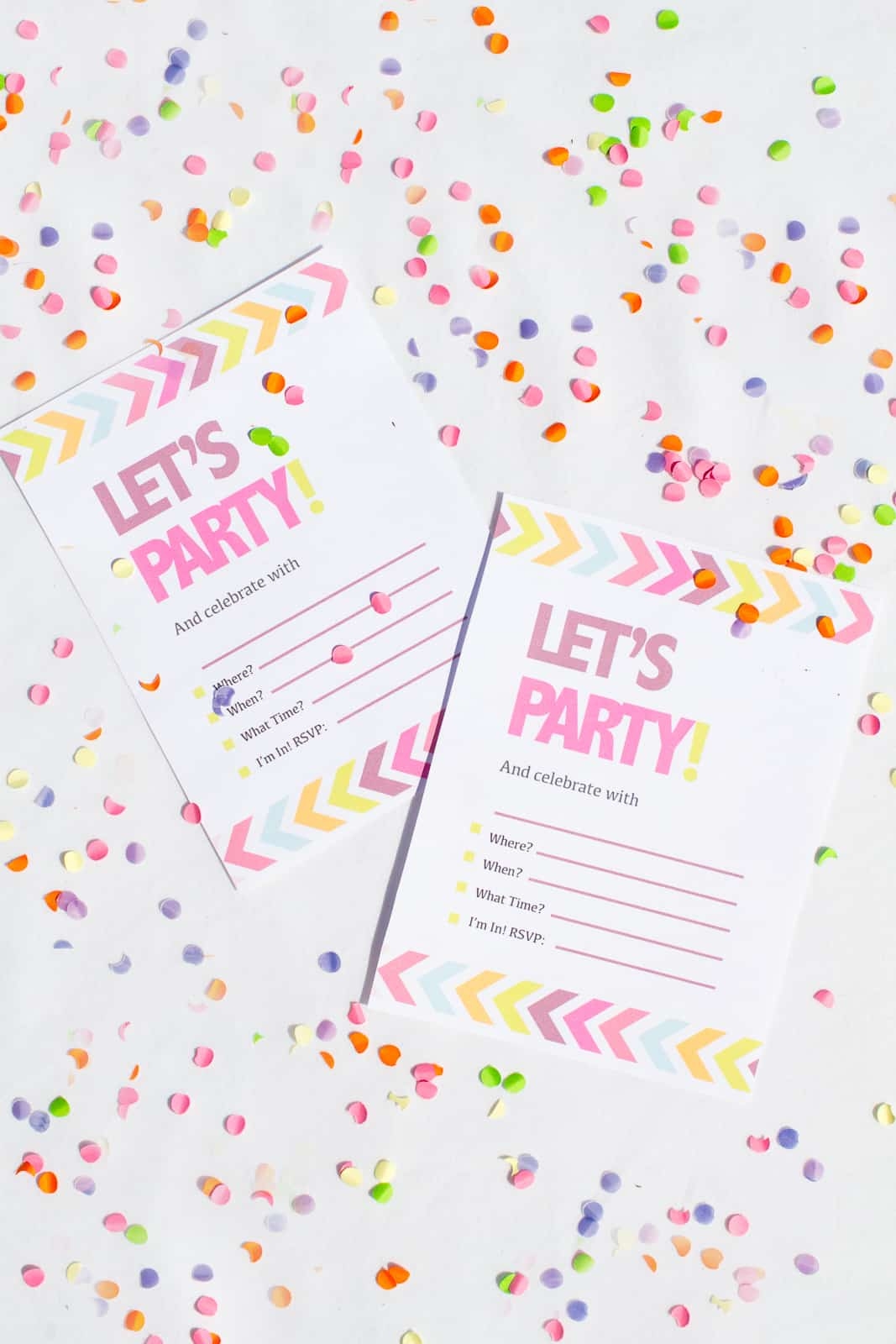 Free Printable Neon U0026 Chevron Hen Party Bachelorette Party Invites 