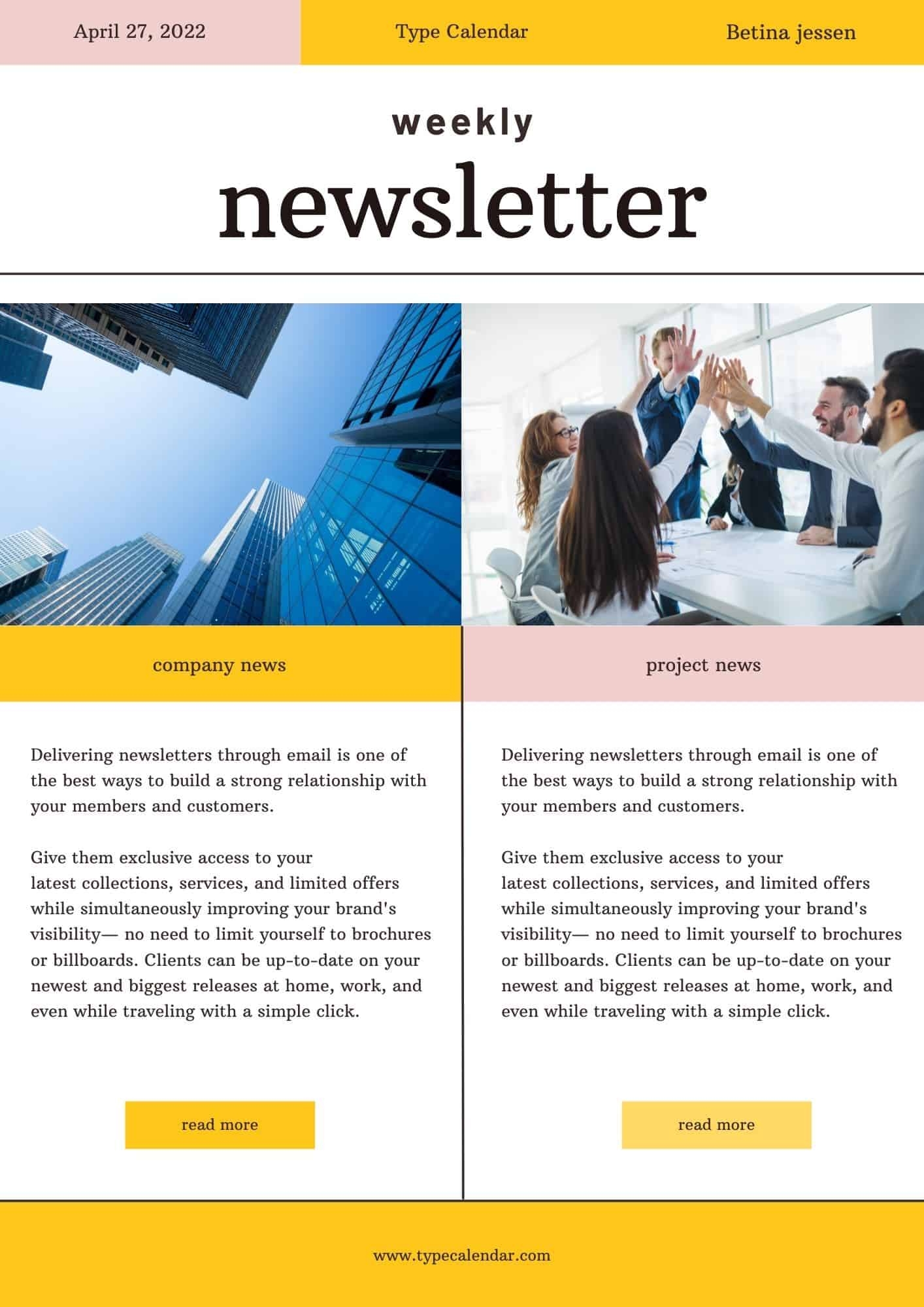 Free Printable Newsletter Templates For Publisher