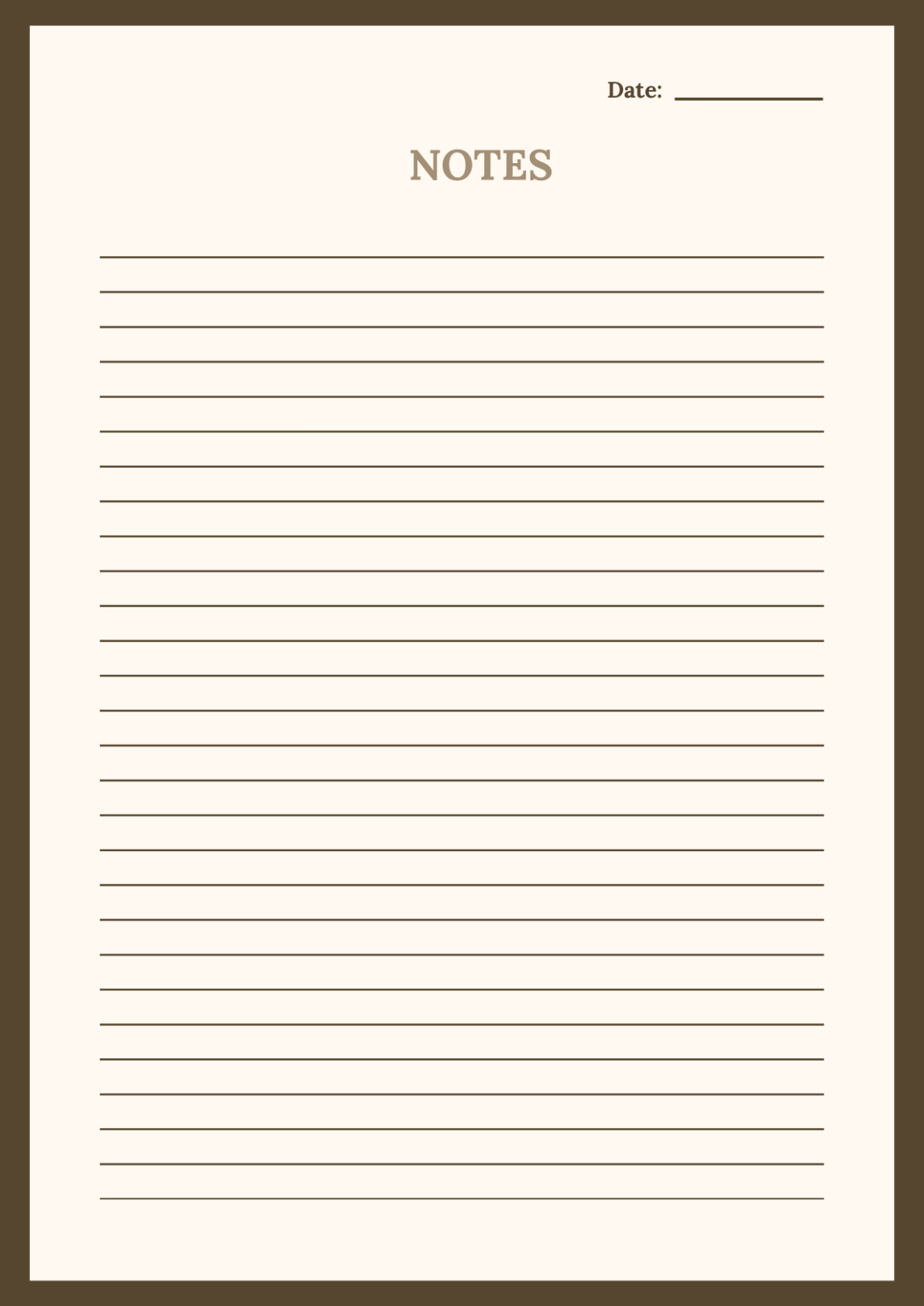 Free Printable Note Templates Editable