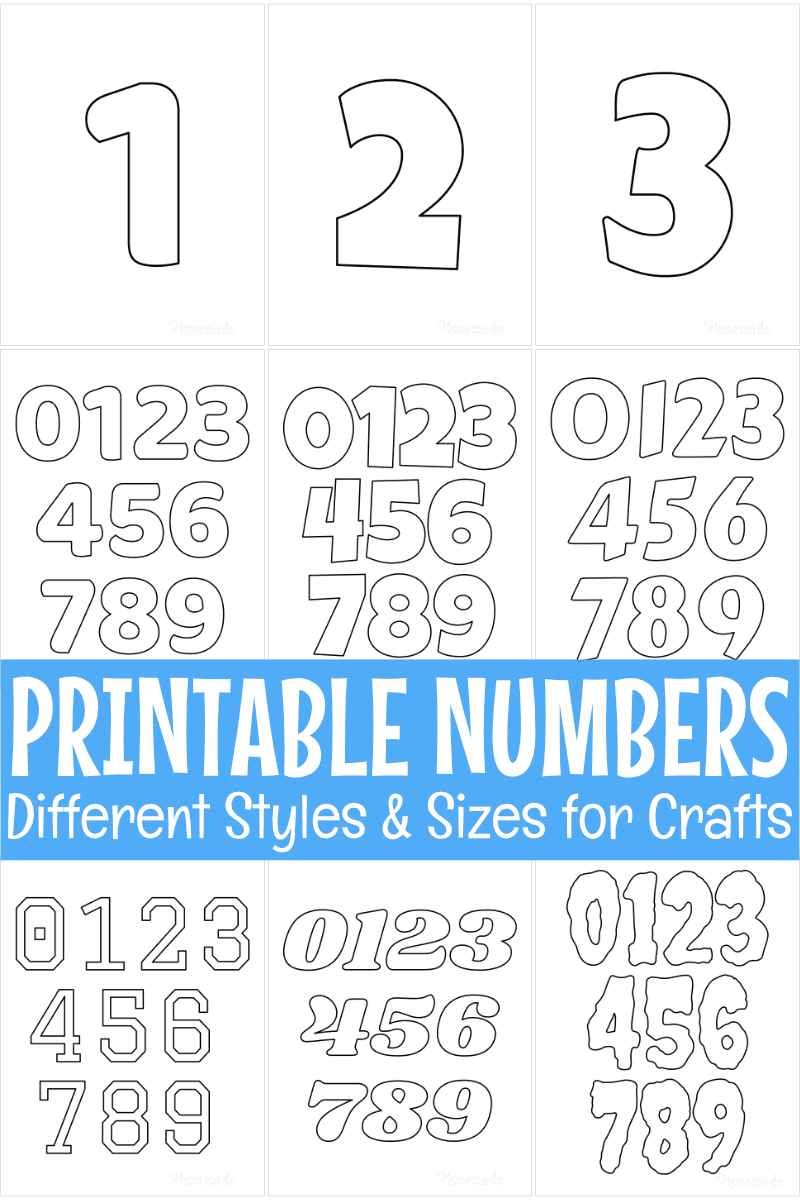 Free Printable Number Templates 1-20