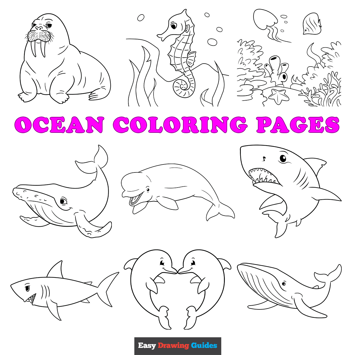 Free Printable Ocean Animal Templates Free Printable Ocean Animal Templates