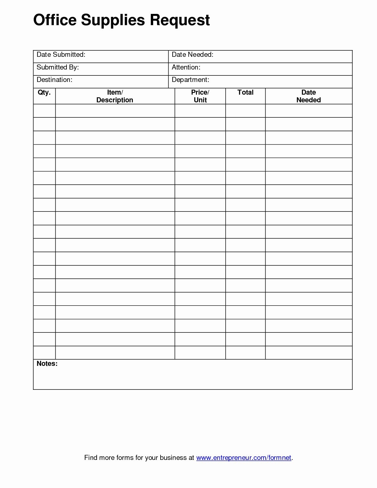 Free Printable Office Forms Awesome Fice Supply Order Form Template Example Document Template