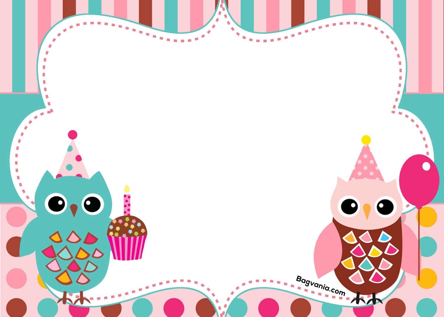 Free Printable Owl Invitation Template