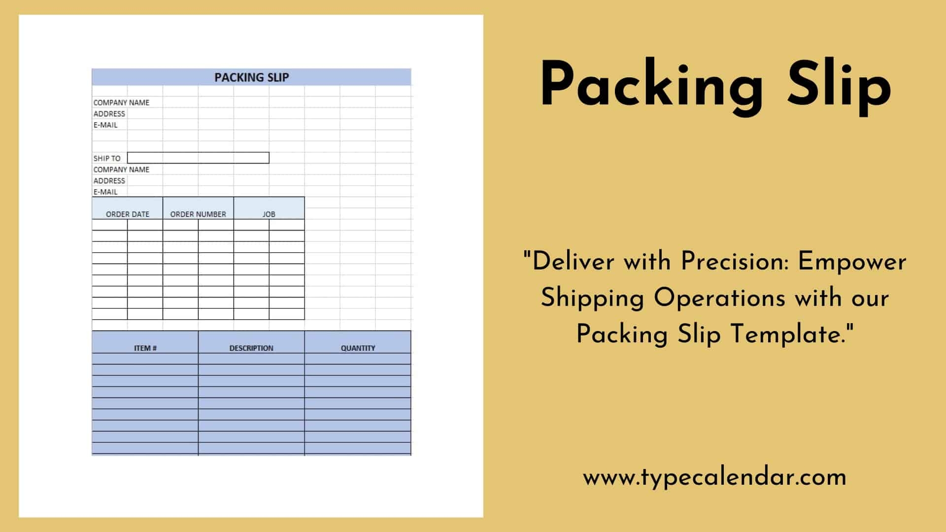 Free Printable Packing Slip Templates Excel Word PDF 