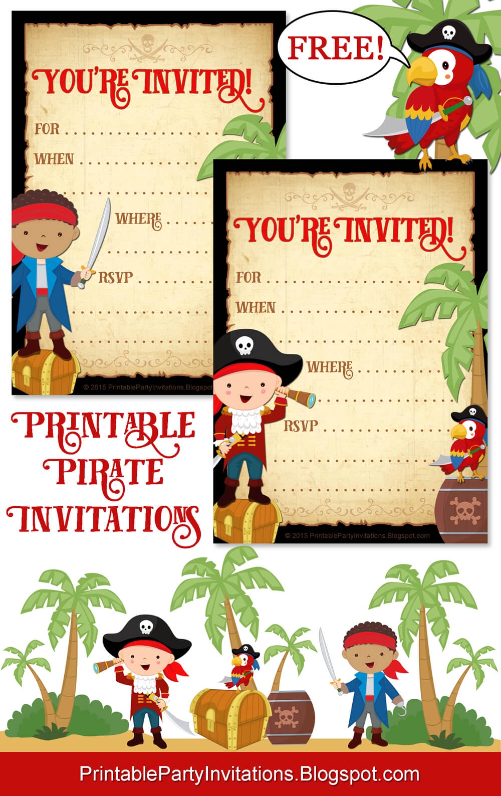 Free Printable Party Invitations Free Printable Pirate Invite Template Free Printable Party Invitations Free Printable Pirate Invite Template