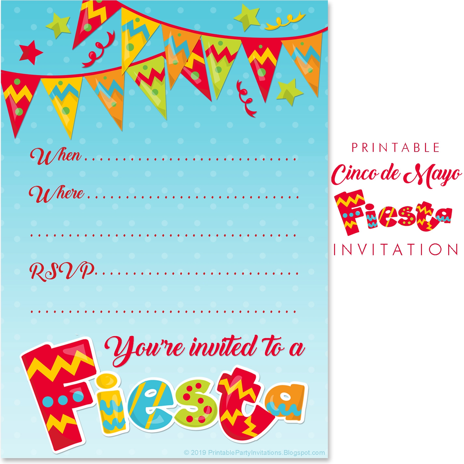 Free Printable Party Invitations Mexican Fiesta Party Invitations