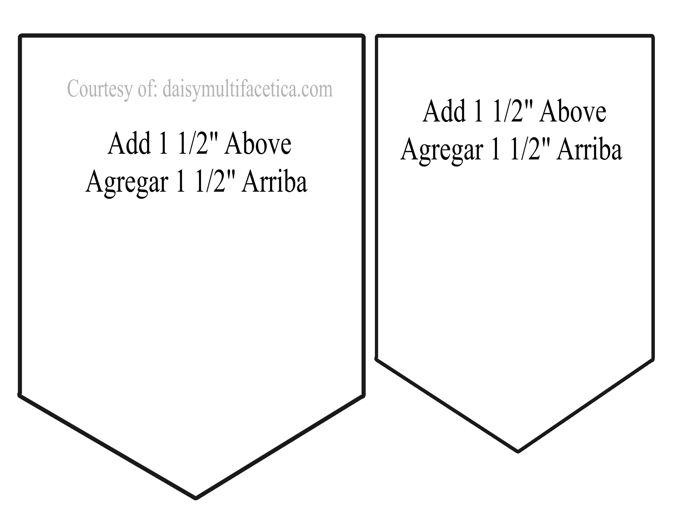 FREE Printable Pennant Banner Template PNG 3 Styles Daisy Multifac tica