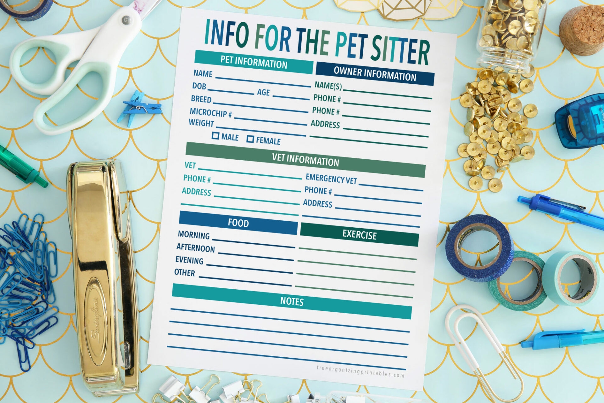 Free Printable Pet Sitting Forms Free Organizing Printables Free Printable Pet Sitting Forms Free Organizing Printables