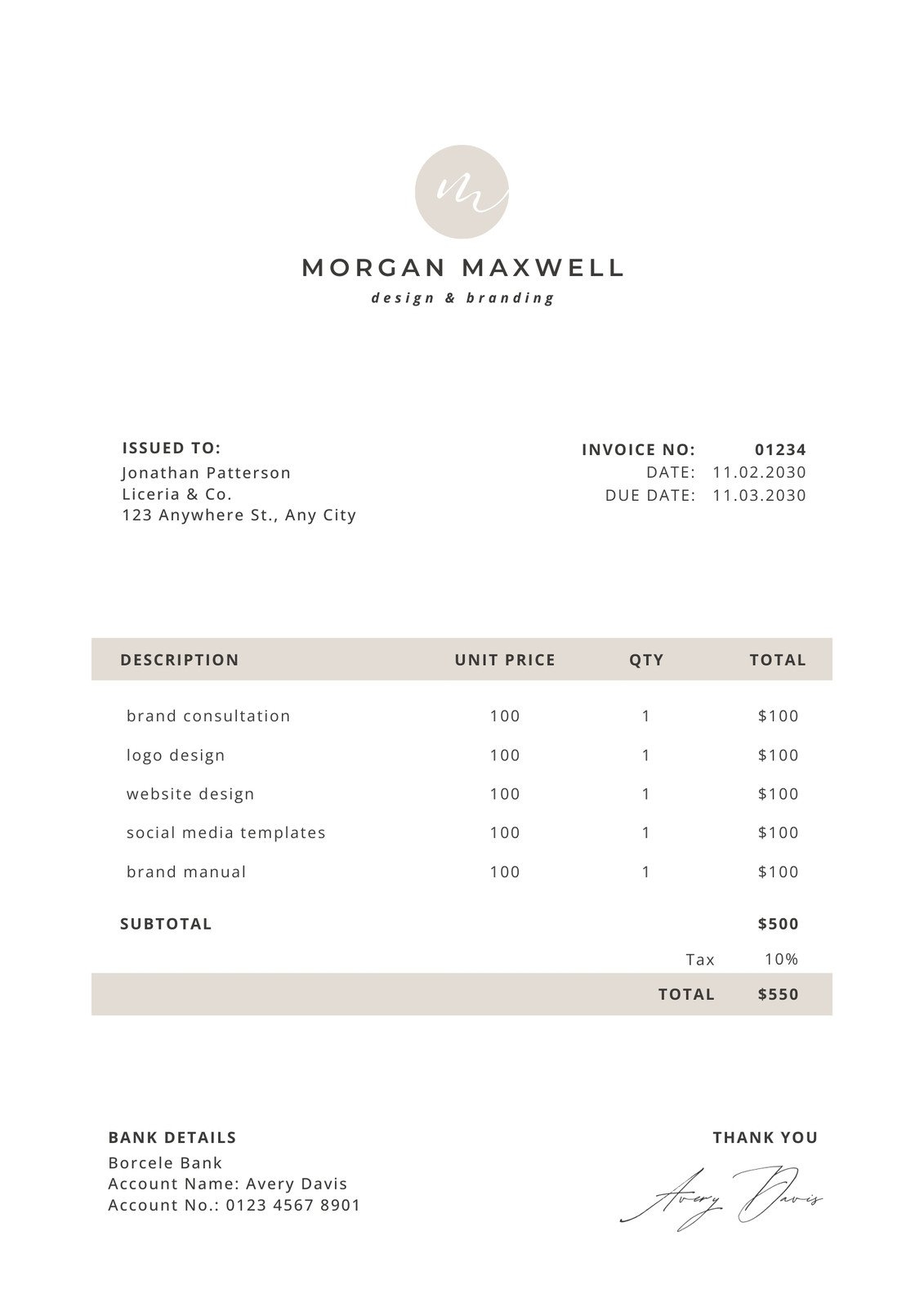 Free Printable Professional Invoice Templates To Customize Canva