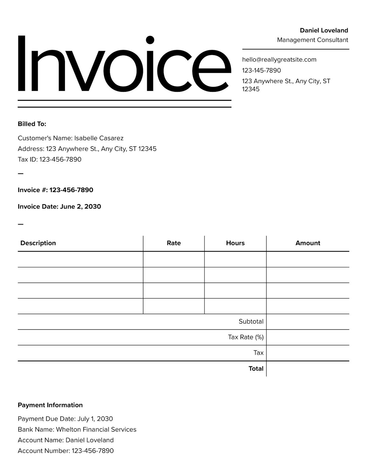 Free Printable Small Business Invoice Templates