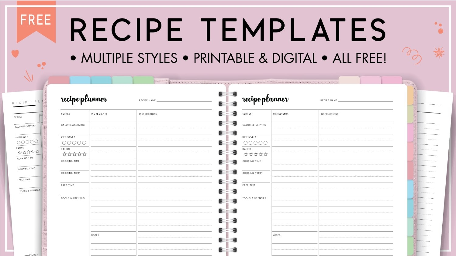 Free Printable Recipe Templates World Of Printables