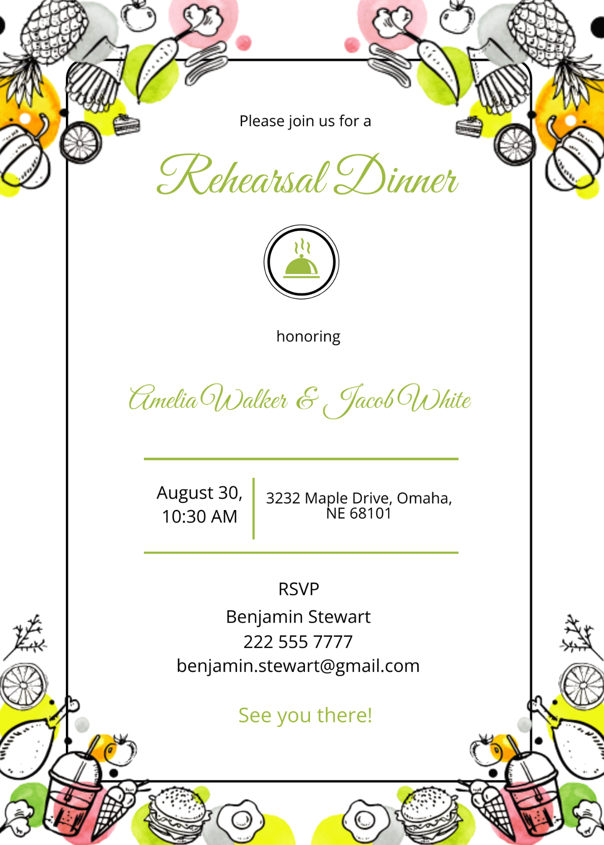 Free Printable Rehearsal Dinner Invitation Template To Edit Online