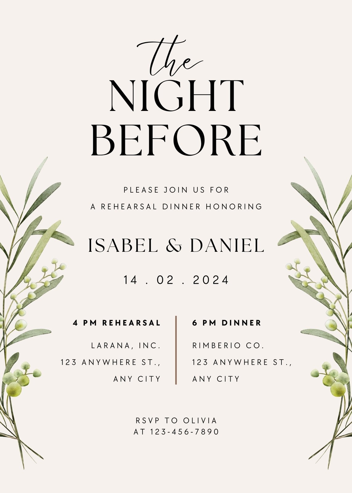 Free Printable Rehearsal Dinner Invitation Templates Canva