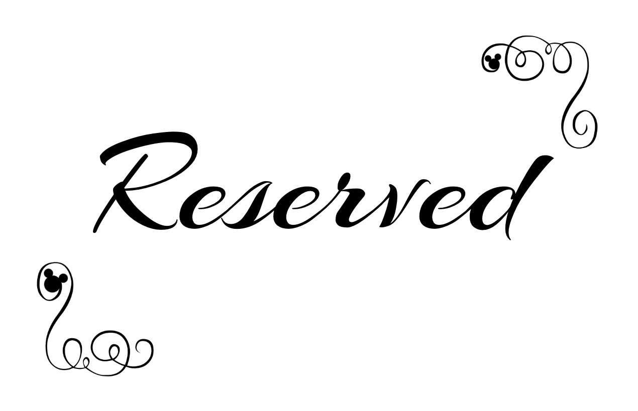 Free Printable Reserved Sign Template