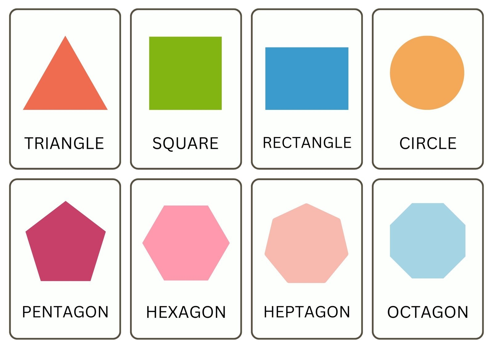 Free Printable Shapes Flashcards Templates Canva Free Printable Shapes Flashcards Templates Canva