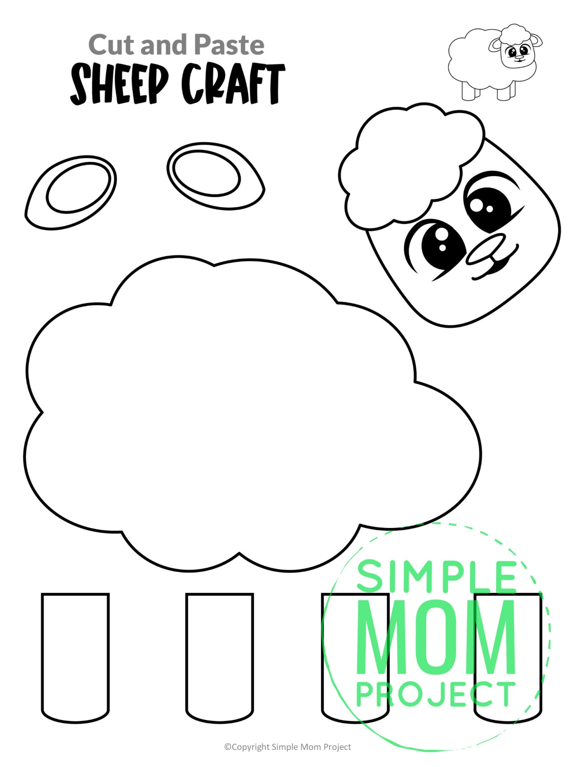 Free Printable Sheep Craft Template Free Printable Sheep Craft Template