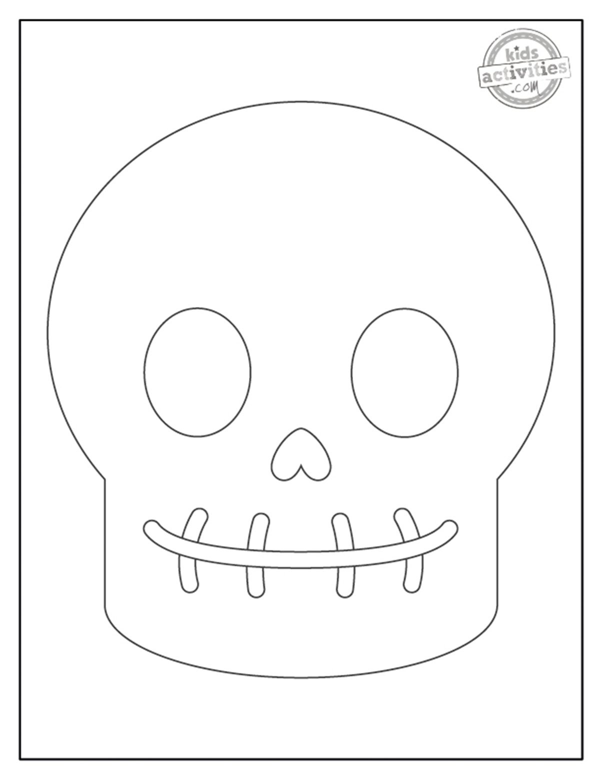 Free Printable Preschool Skull Template