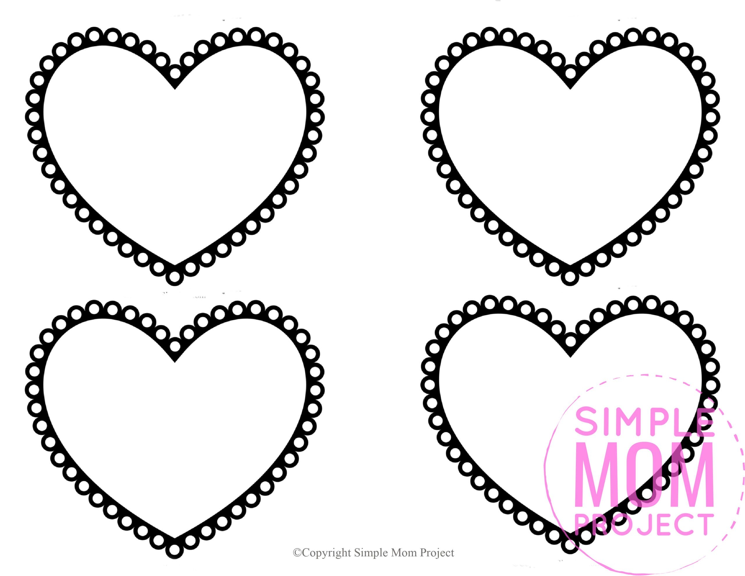 Free Printable Small Heart Template