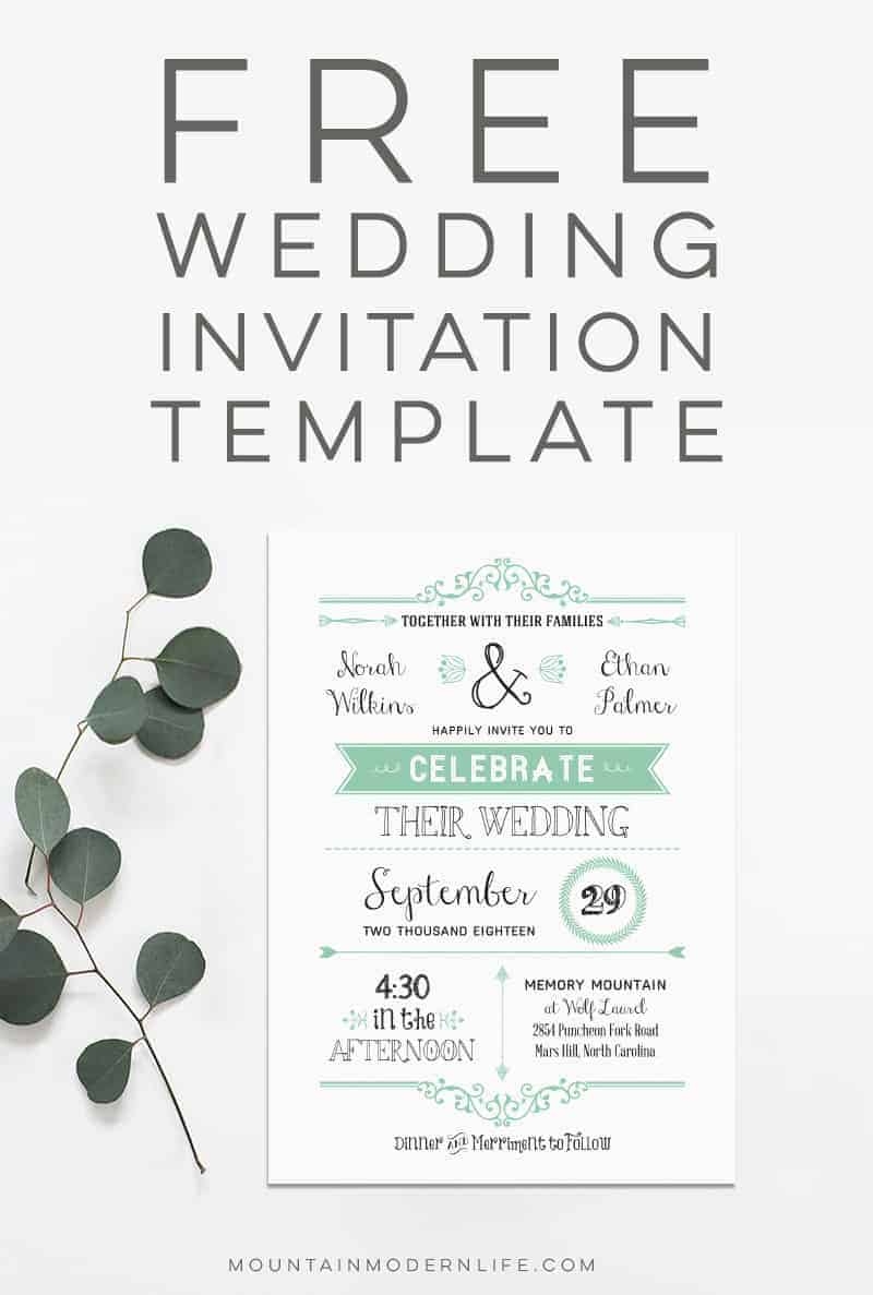 Free Printable Invitations Templates For Wedding Free Printable Invitations Templates For Wedding