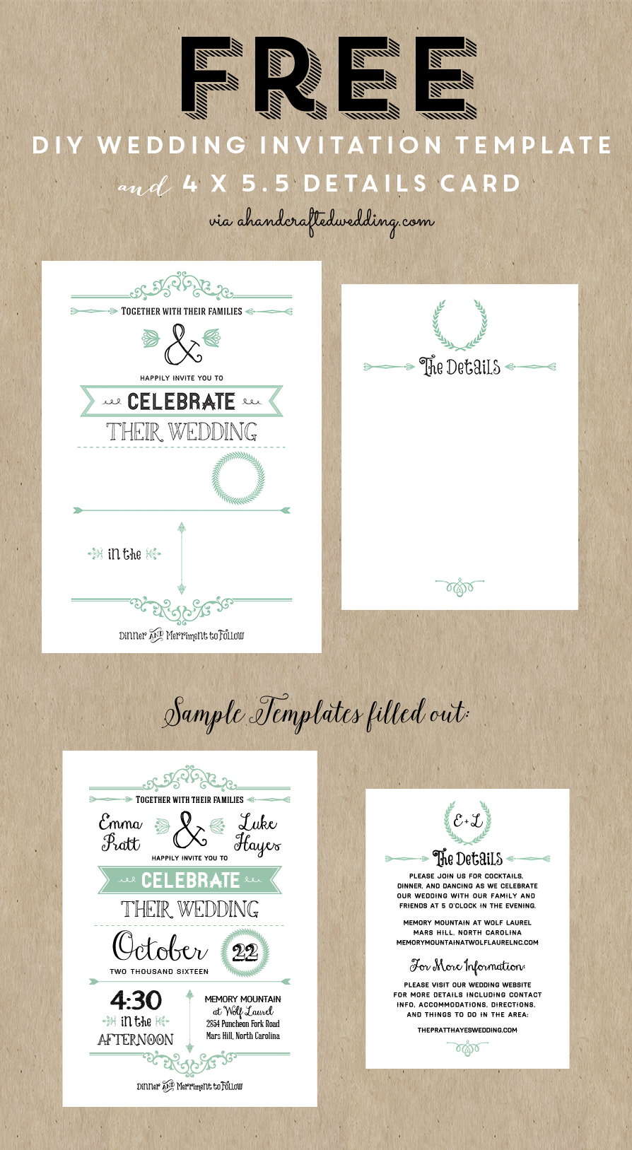 FREE Printable Wedding Invitation Template Worksheets Library FREE Printable Wedding Invitation Template Worksheets Library