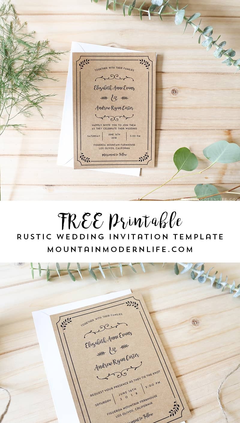 Free Printable Pocket Invitation Template