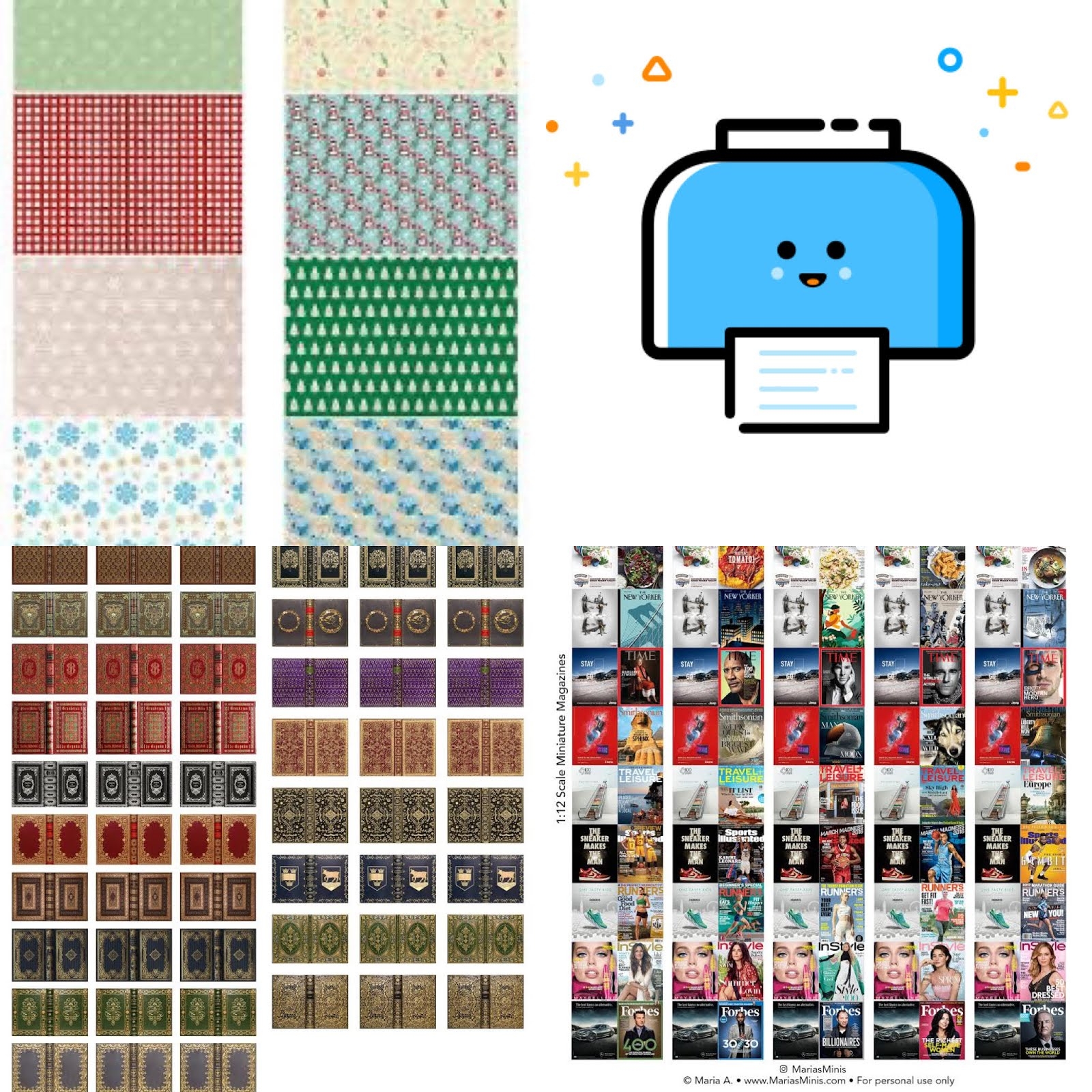 Free Printable Paper Miniatures Template