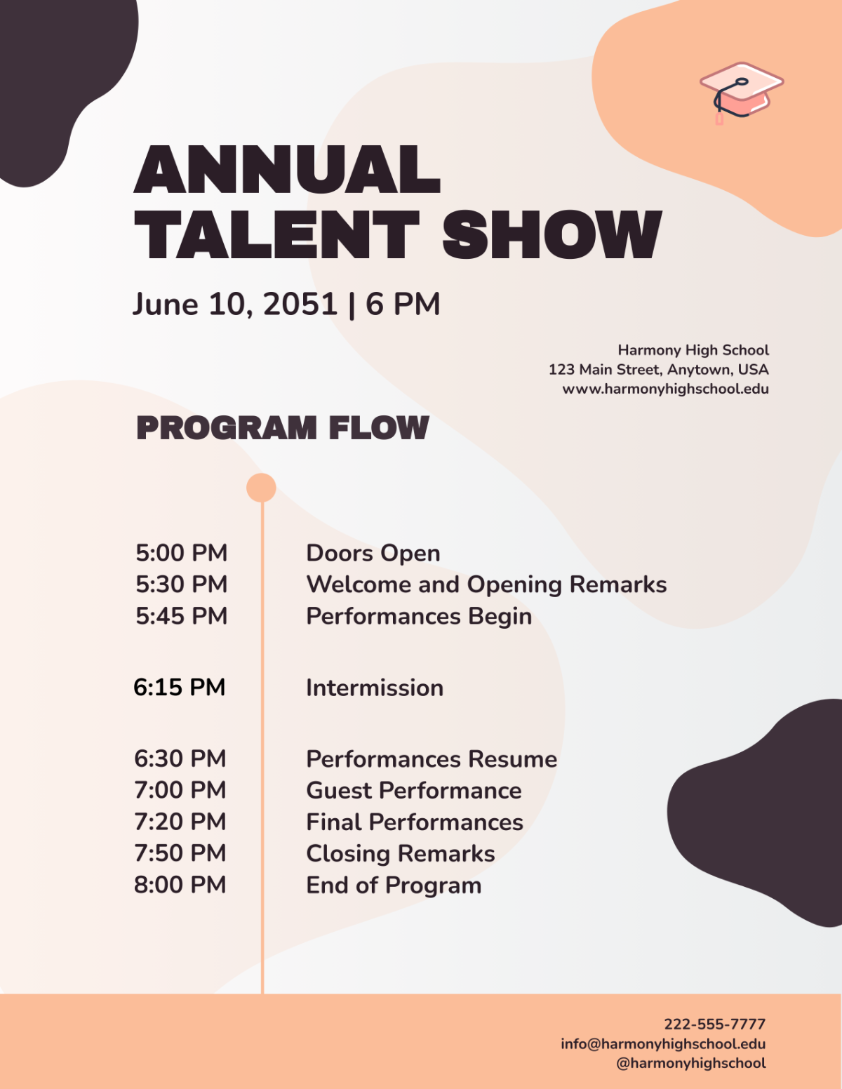 Free Printable School Program Templates Free Printable School Program Templates