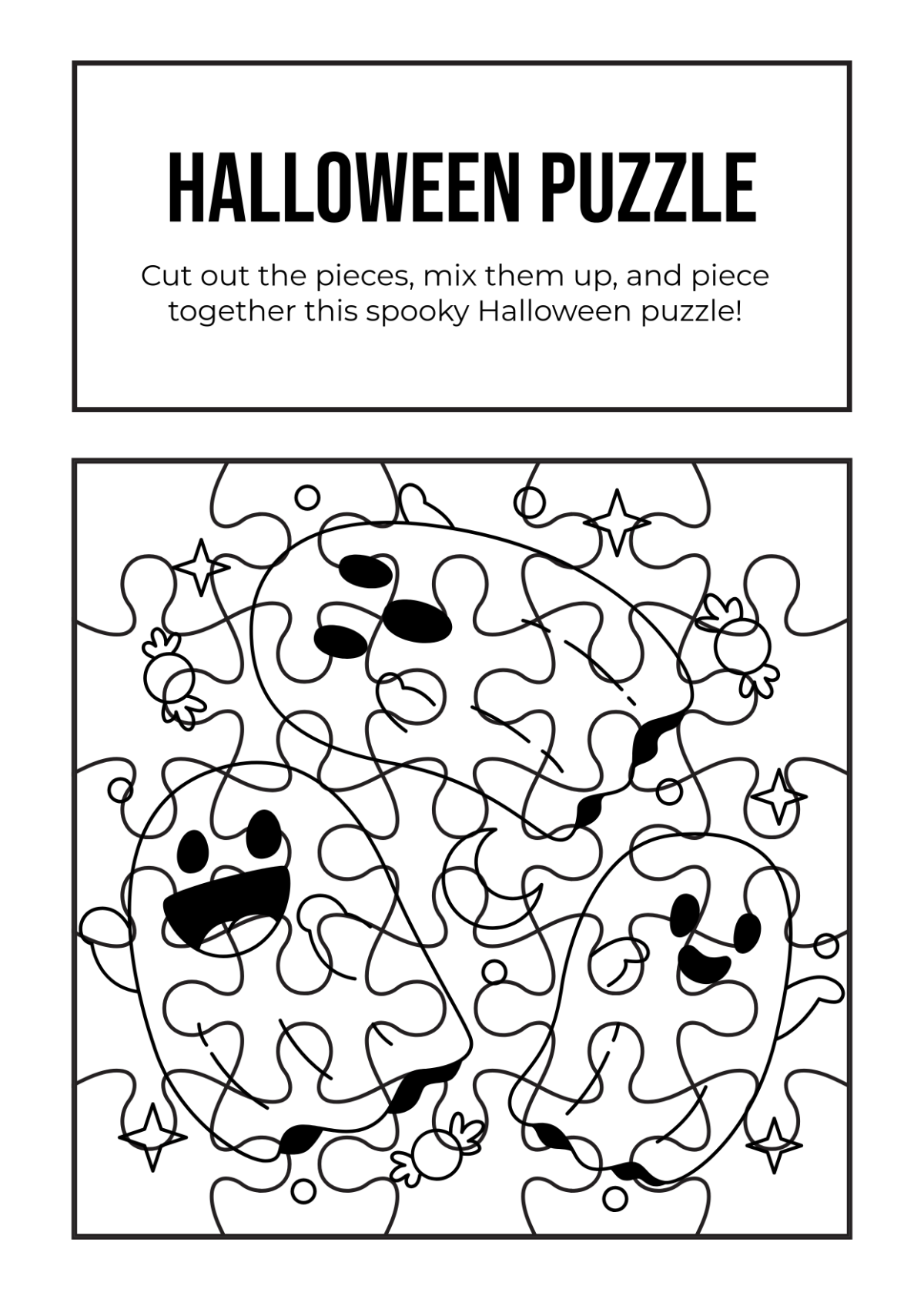 Free Puzzle Piece Stencil Template To Edit Online