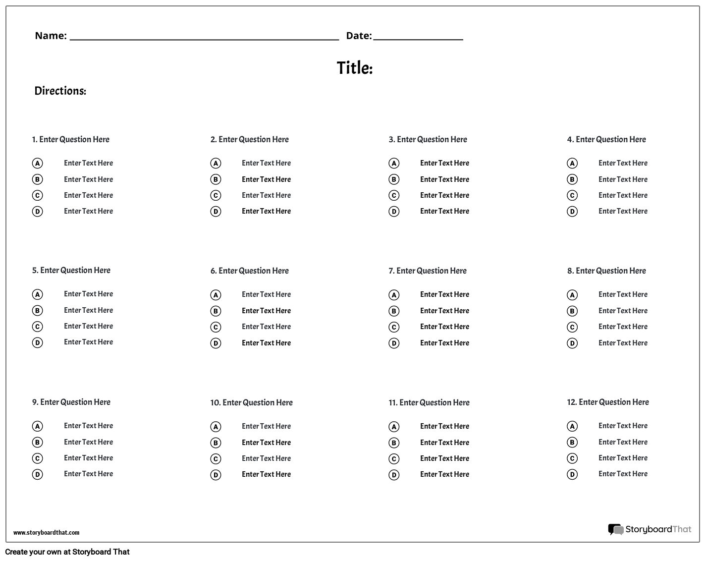 Free Quiz Maker Online Templates For Teachers Tests Free Quiz Maker Online Templates For Teachers Tests