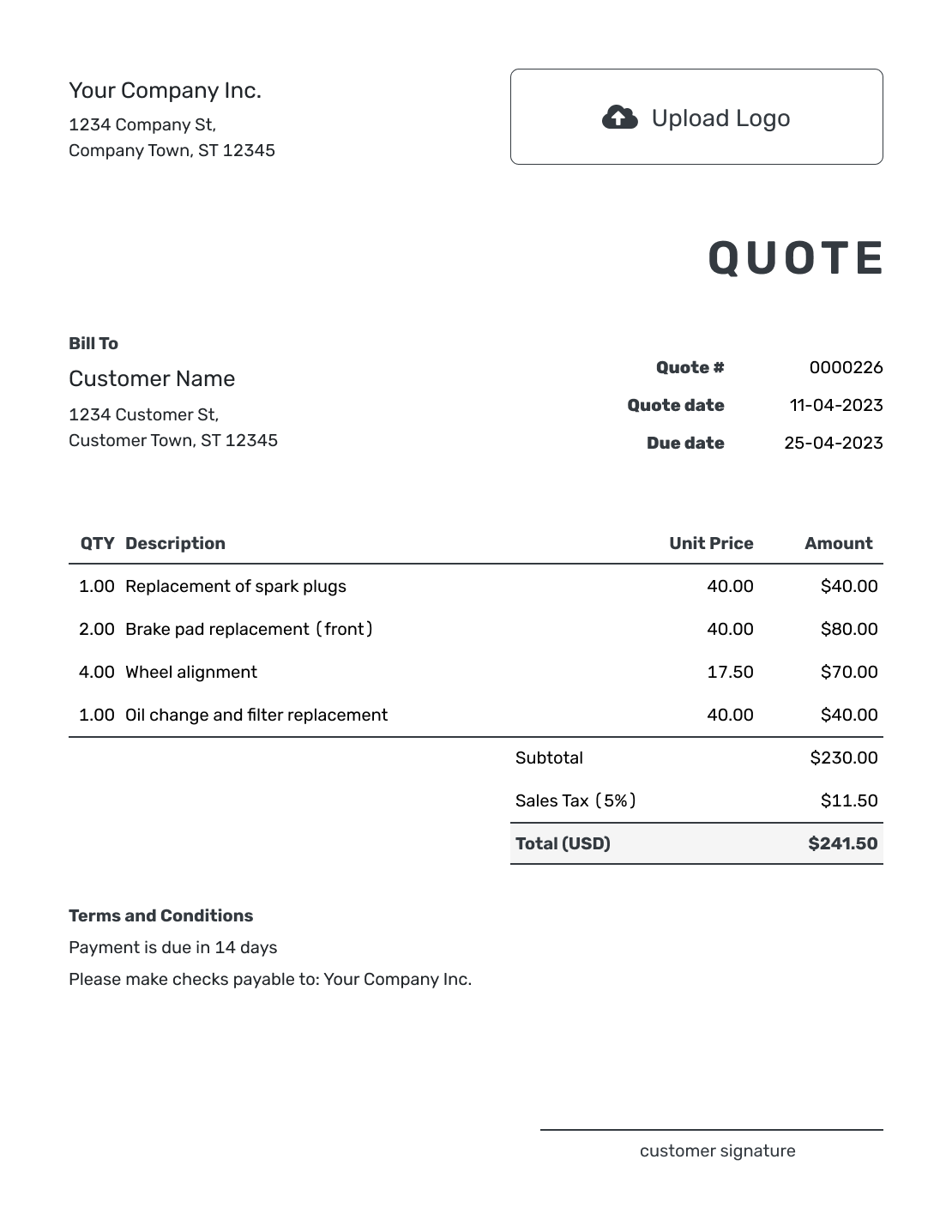 Free Quote Template Business Templates Docelf Free Quote Template Business Templates Docelf