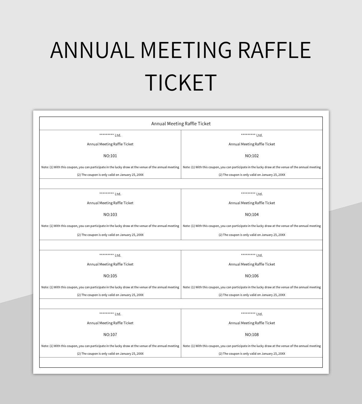 Free Raffle Tickets Templates For Google Sheets And Microsoft Excel Slidesdocs Free Raffle Tickets Templates For Google Sheets And Microsoft Excel Slidesdocs