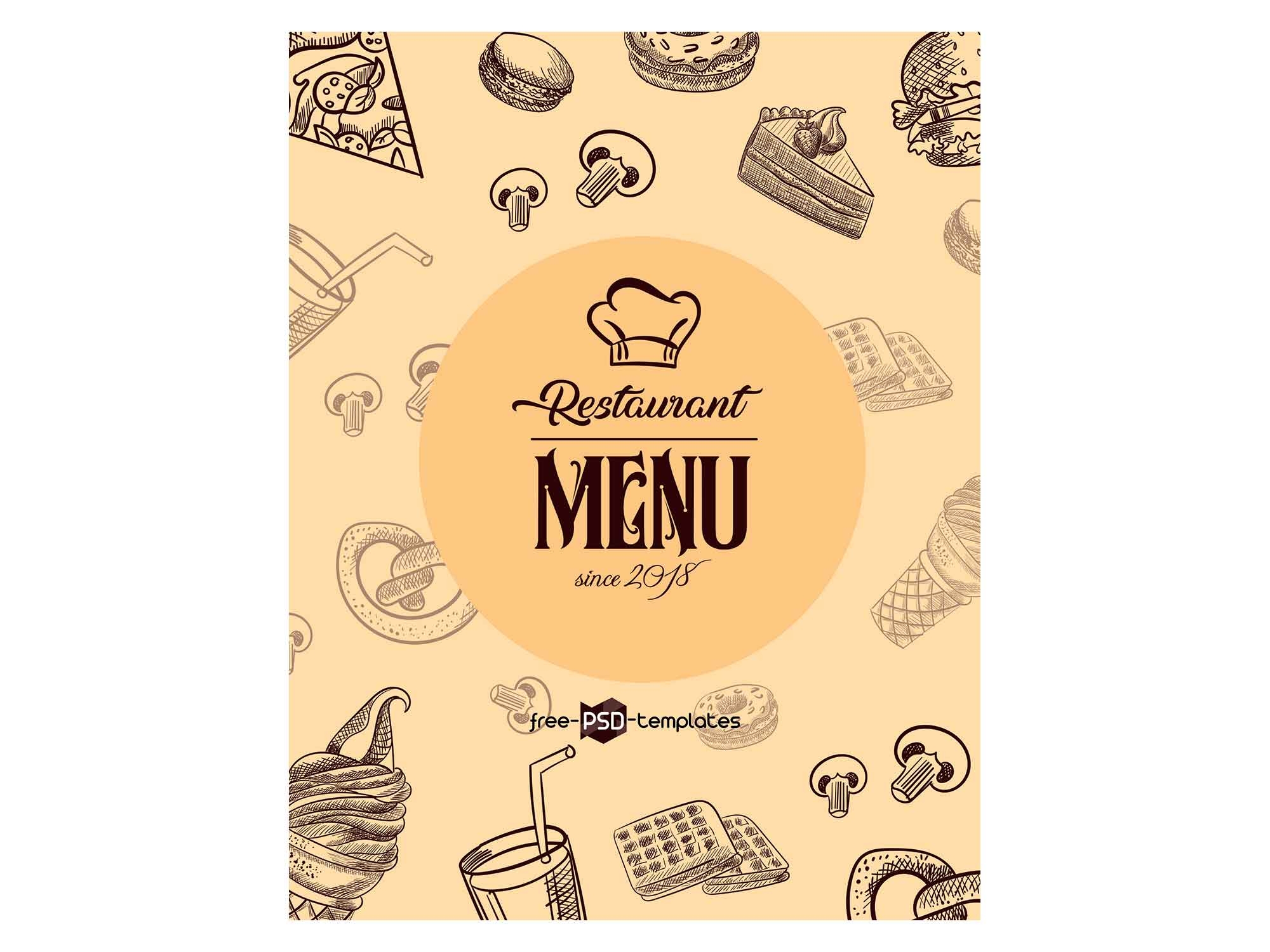 Free Restaurant Menu Template PSD 