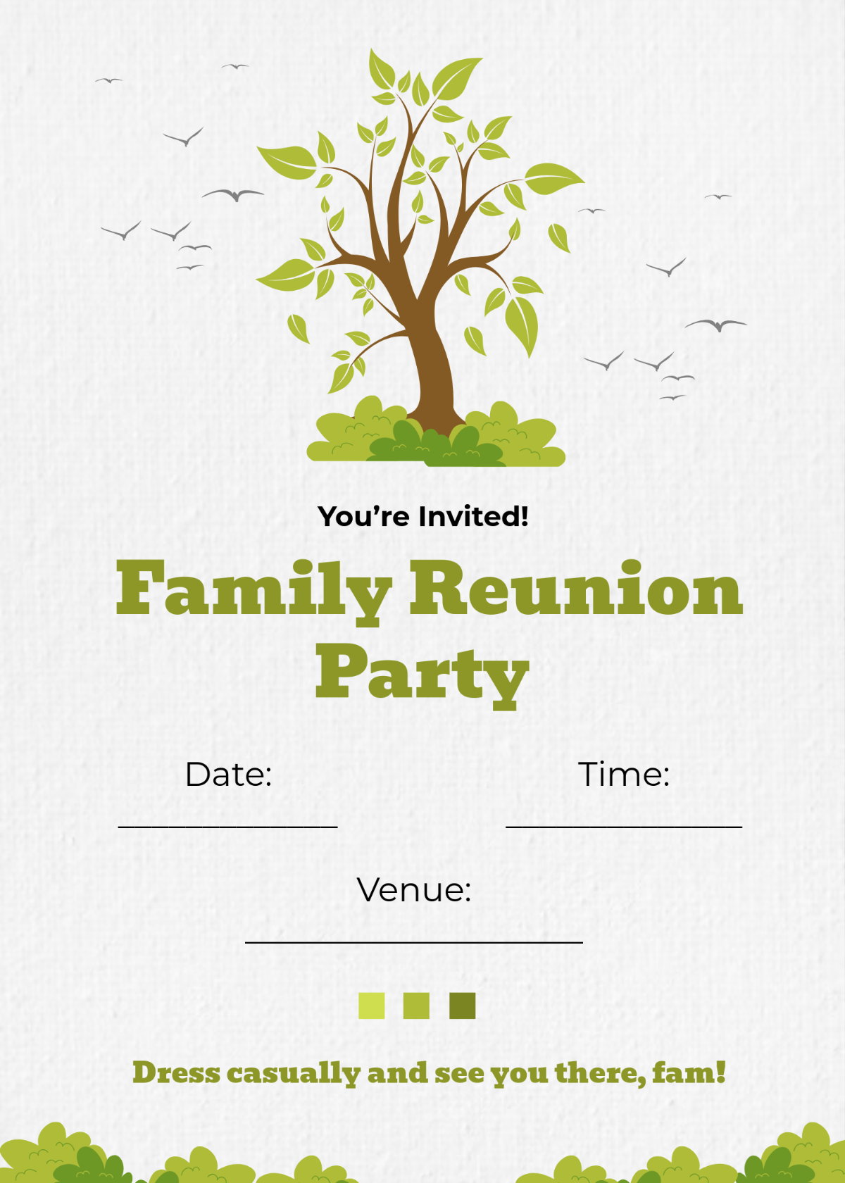 Free Reunion Invitation Templates Editable And Printable