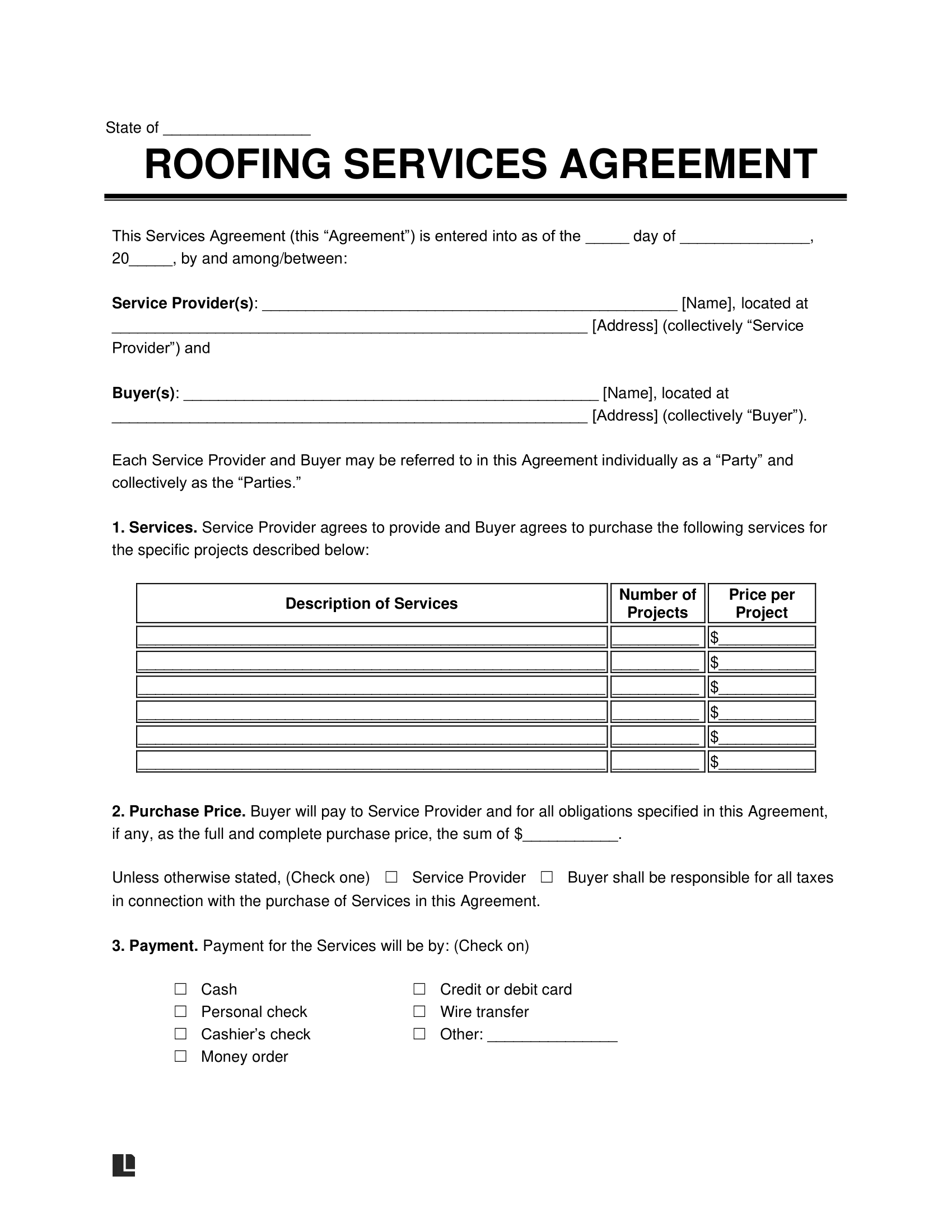 Free Roofing Contract Template PDF U0026 Word Free Roofing Contract Template PDF U0026 Word