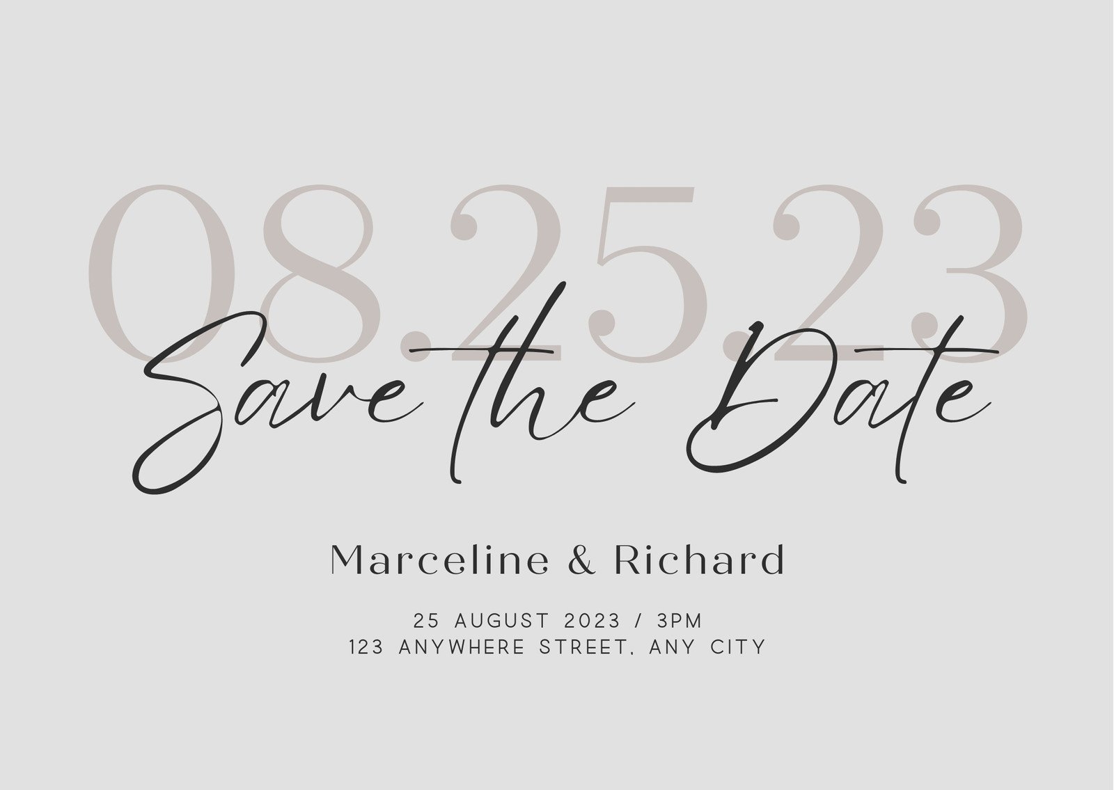 Free Printable Save The Date Template