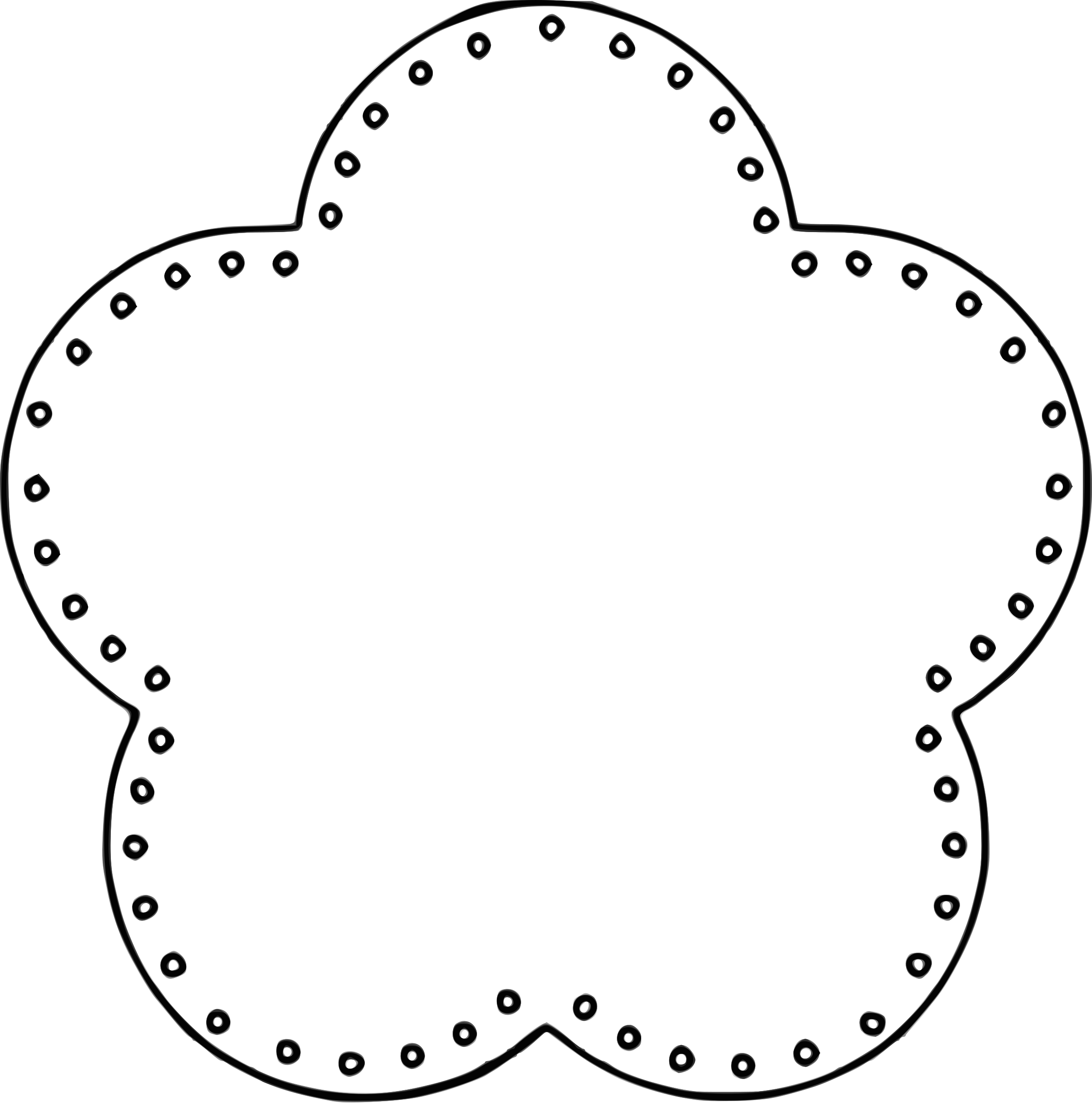Free Printable Scalloped Circle Template