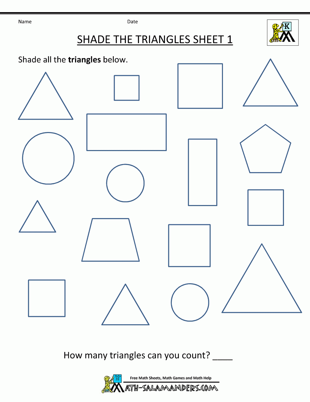 Free Printable Shapes Template