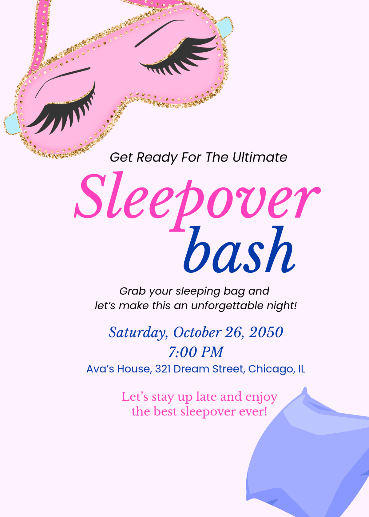 Free Printable Slumber Party Invitation Templates