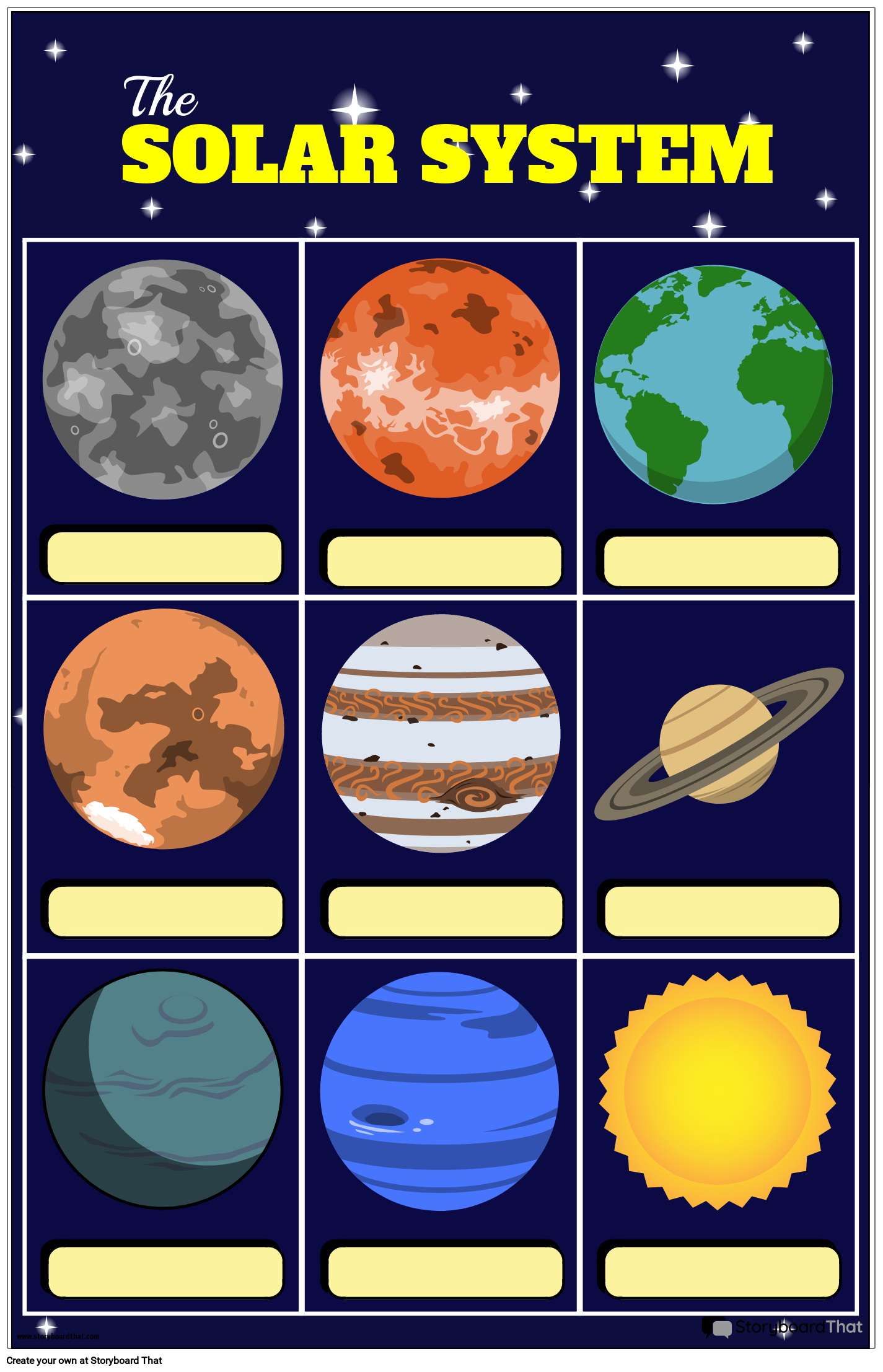 Free Solar System Posters Customize And Print Today