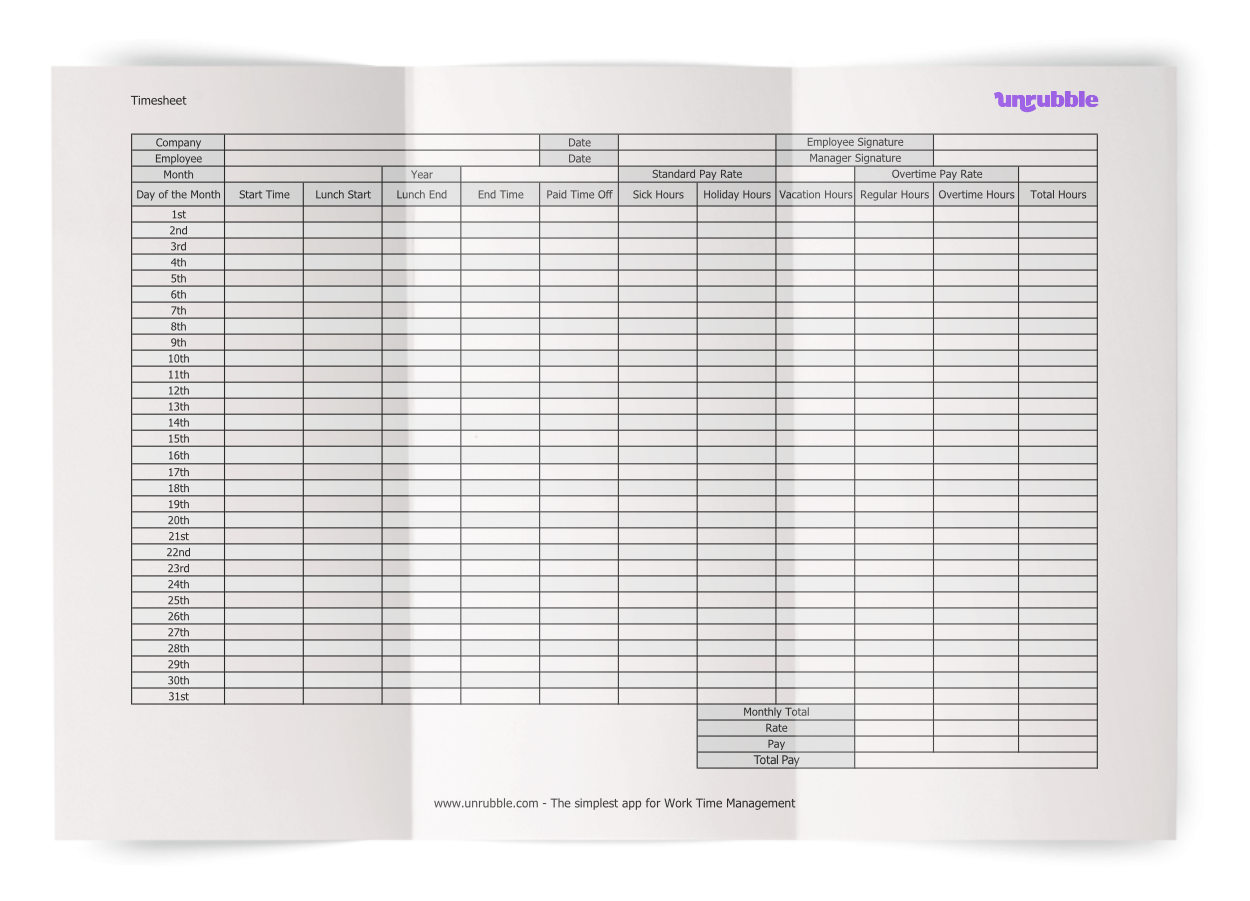 Free Printable Salaried Timesheet Template Free Printable Salaried Timesheet Template