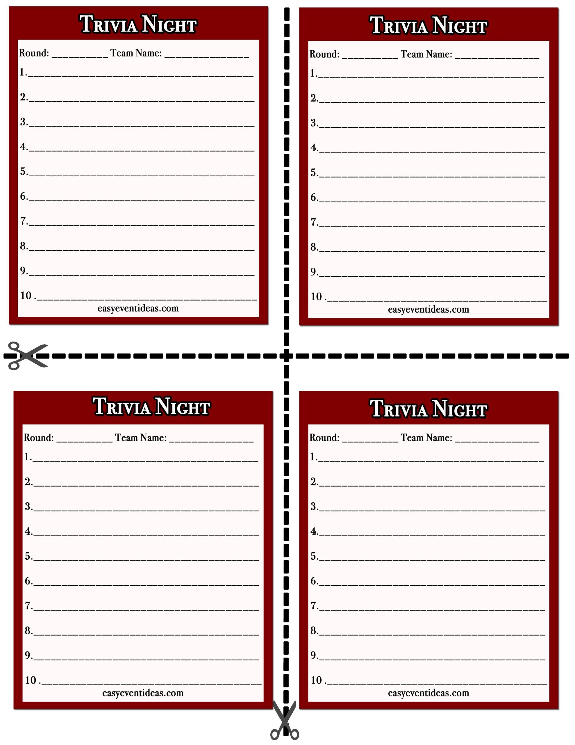 Free Trivia Game For Your Trivia Night Event Worksheets Library Free Trivia Game For Your Trivia Night Event Worksheets Library